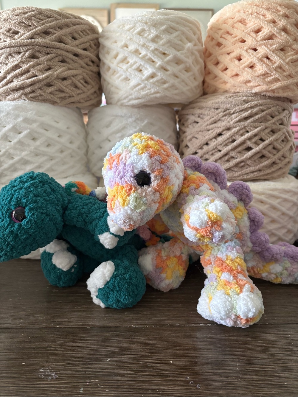 Crochet baby Stegosaurus plush handmade